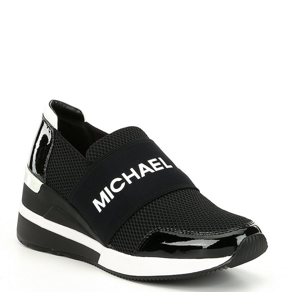 Michael Kors Felix Trainer Slip-On Wedge Sneakers,